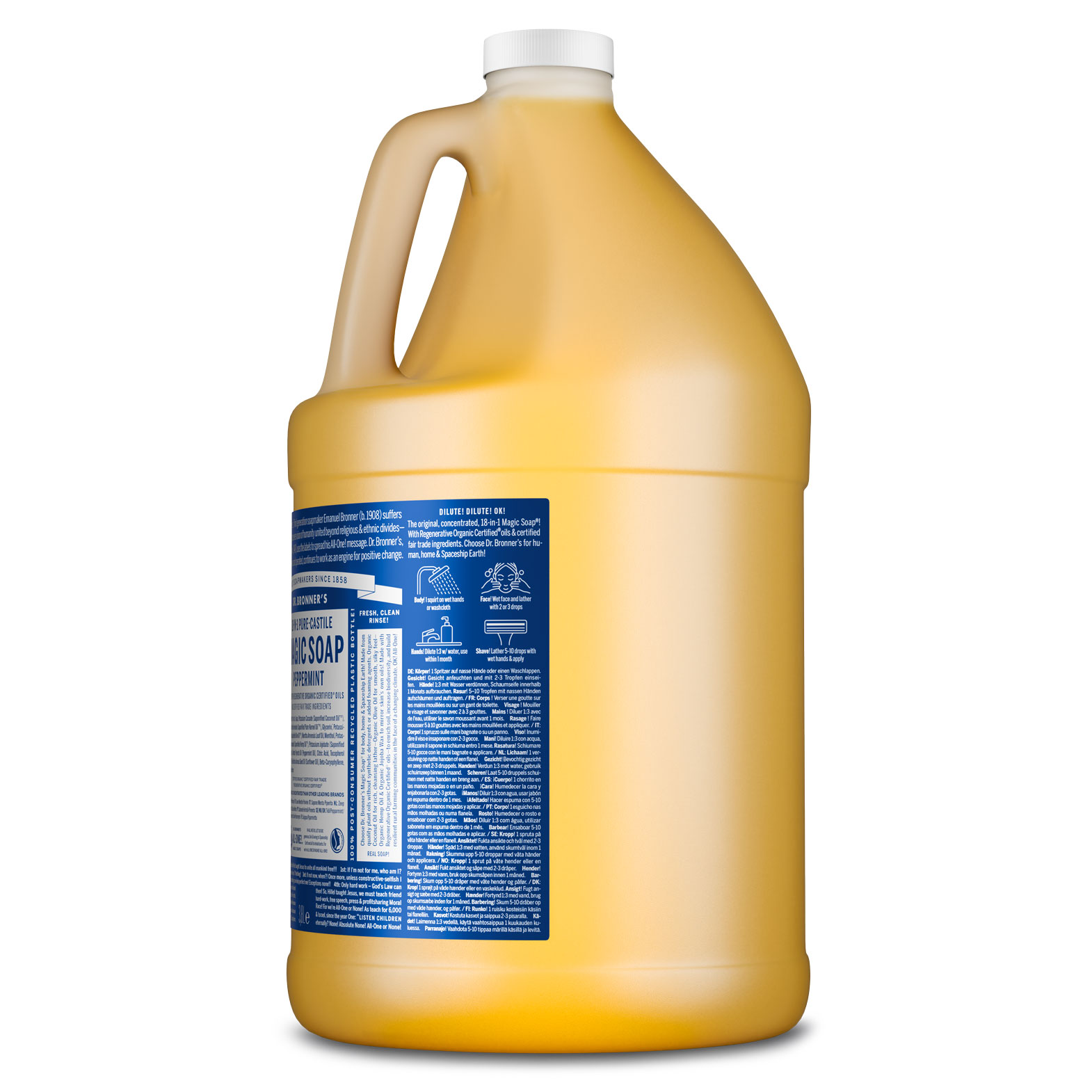 MAGIC SOAP Flüssigseife Pfefferminze 3,8 L (1 Gallon)