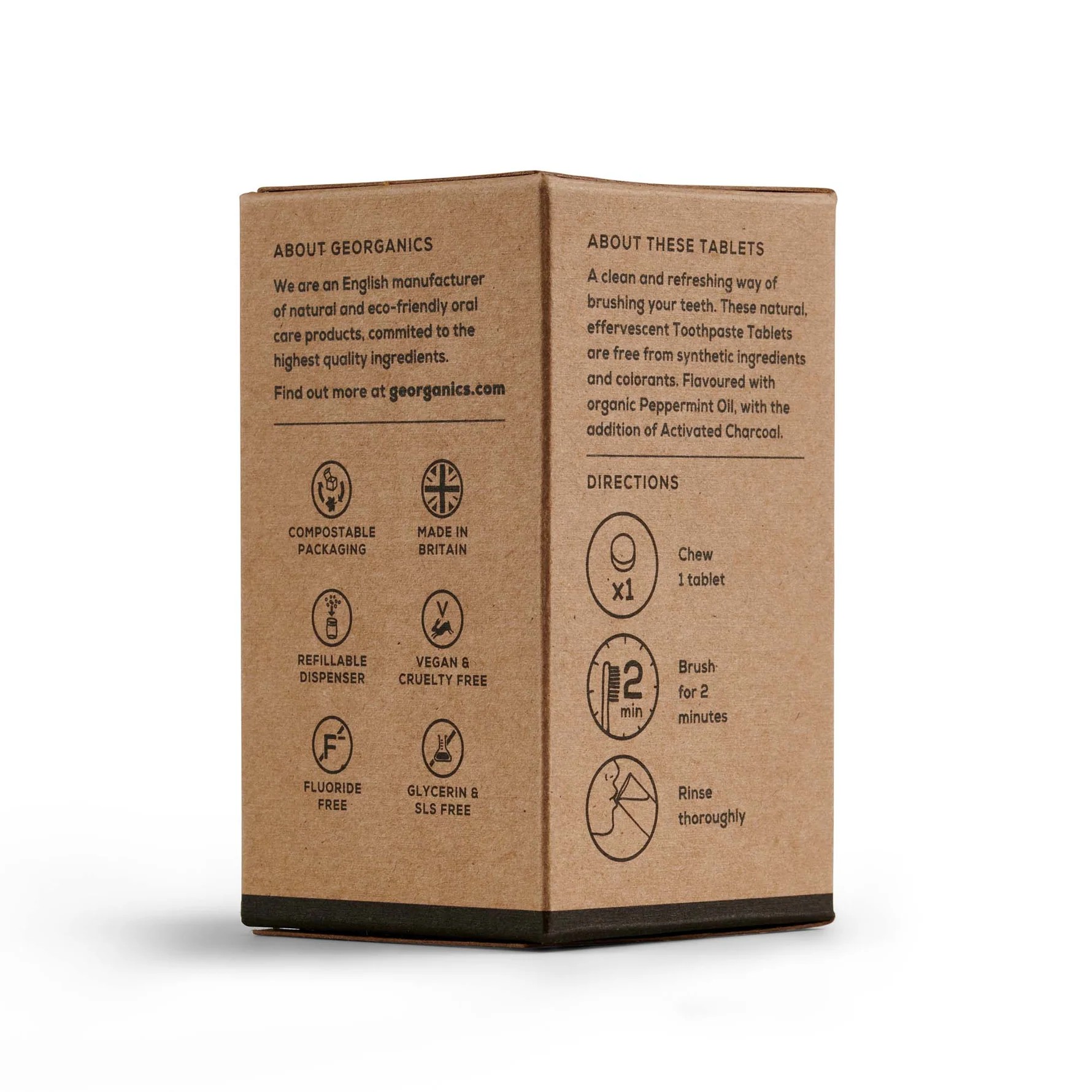 GEORGANICS Zahnputztabletten Aktivkohle 120tabs