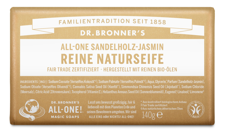 Sandelholz-Jasmin  140g Seifenstück BR Sandelholz-Jasmin  140g Seifenstück BR