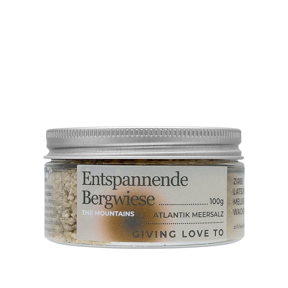 Badesalz Entspannende Bergwiese „Mountains“ 100g Badesalz Entspannende Bergwiese „Mountains“ 100g