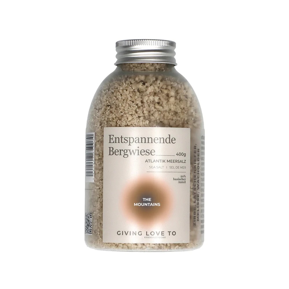 Badesalz Entspannende Bergwiese „Mountains“ 400g Badesalz Entspannende Bergwiese „Mountains“ 400g