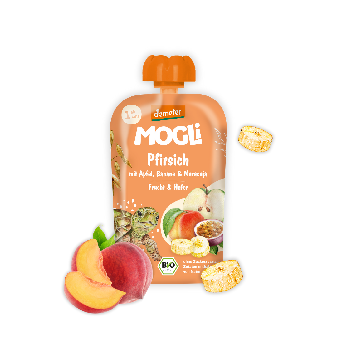 Bio Quetschie Pfirsich,Apfel,Banane,Maracuja&Hafer 100g
