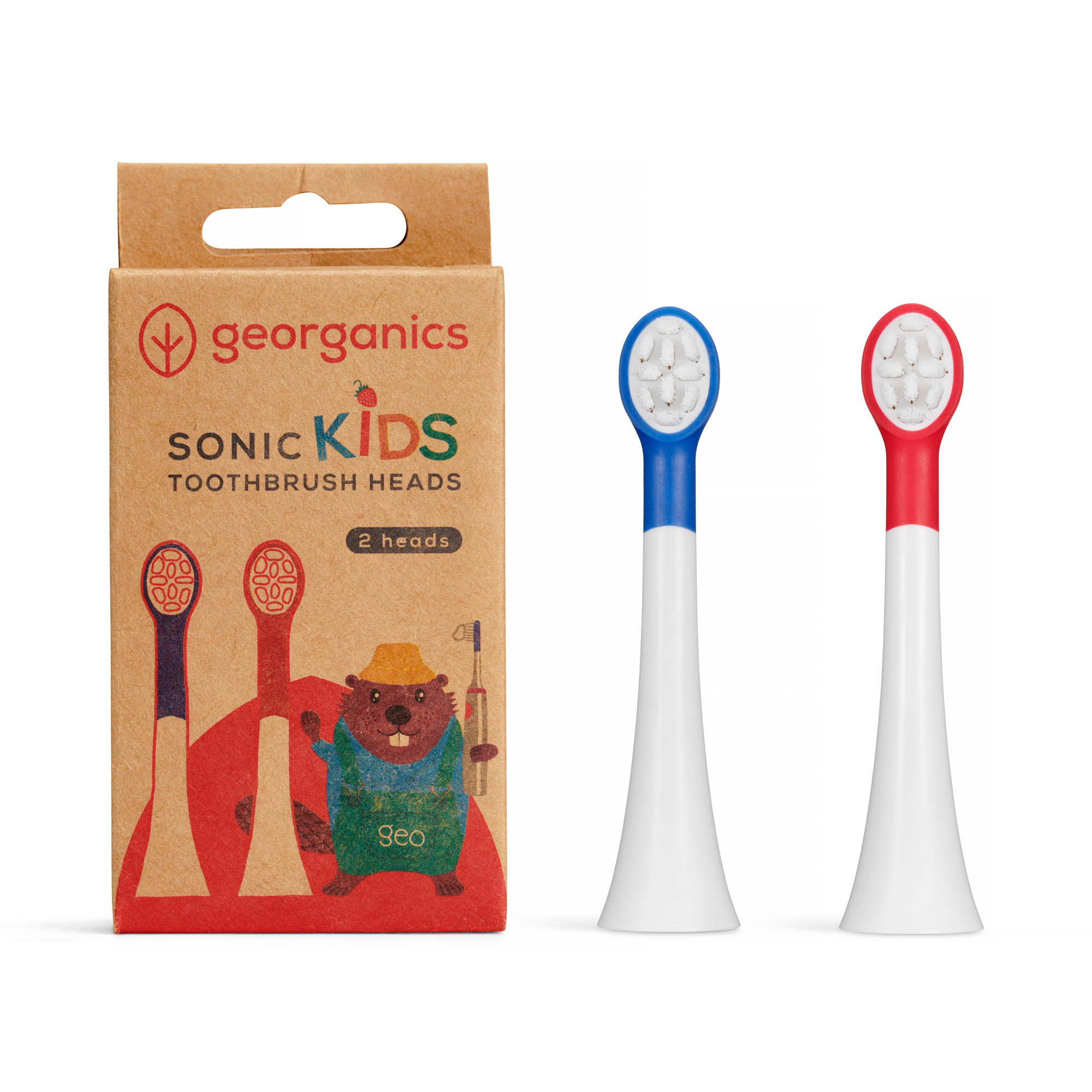 GEORGANICS Ersatzbürsten für GeoKids Schallzahnbürste 2 Stk GEORGANICS Ersatzbürsten für GeoKids Schallzahnbürste 2 Stk