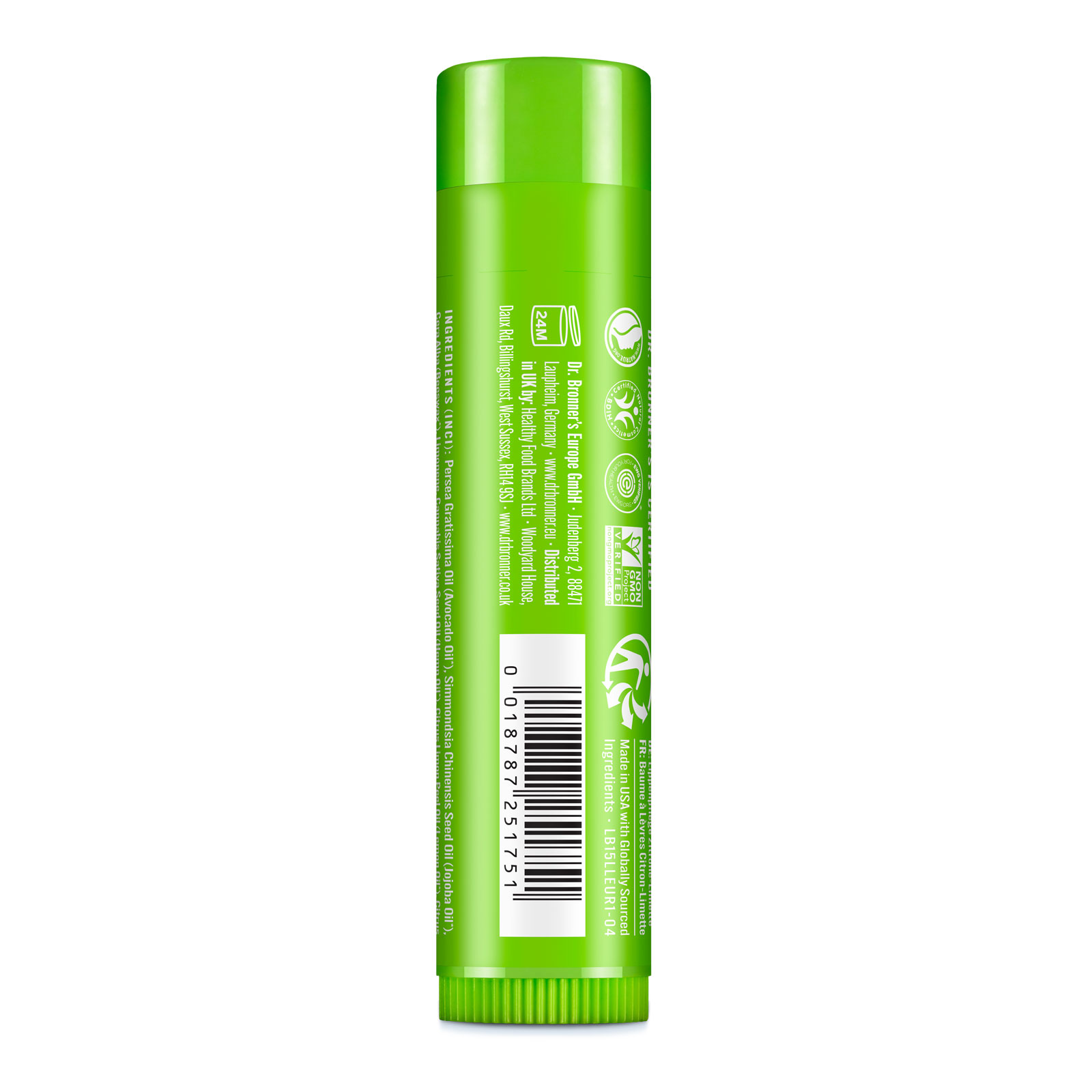 LIP BALM BIO Lippenpflegestift Zitrone-Limette 4 g