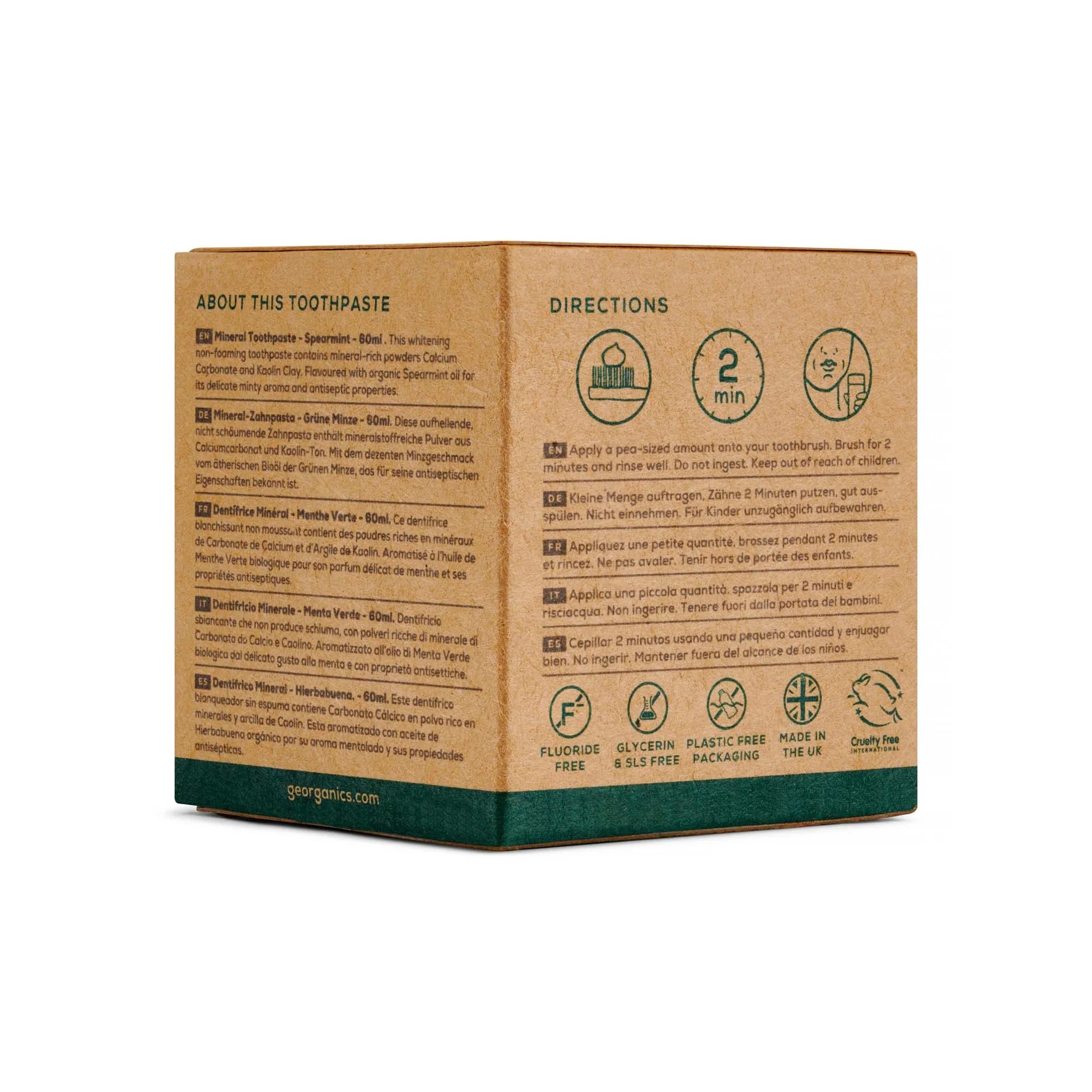 GEORGANICS Zahnpasta Spearmint, 60ml GEORGANICS Zahnpasta Spearmint, 60ml