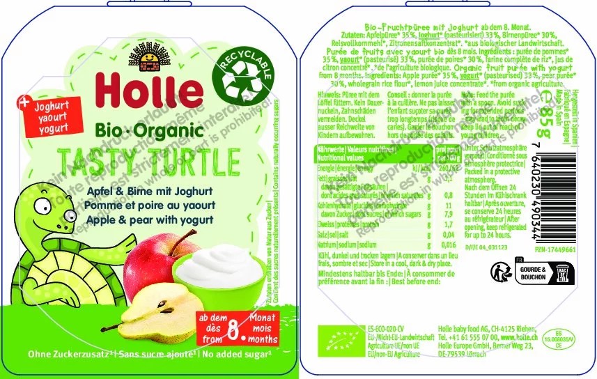 Tasty Turtle-Apfel & Birne mit Joghurt 85g**